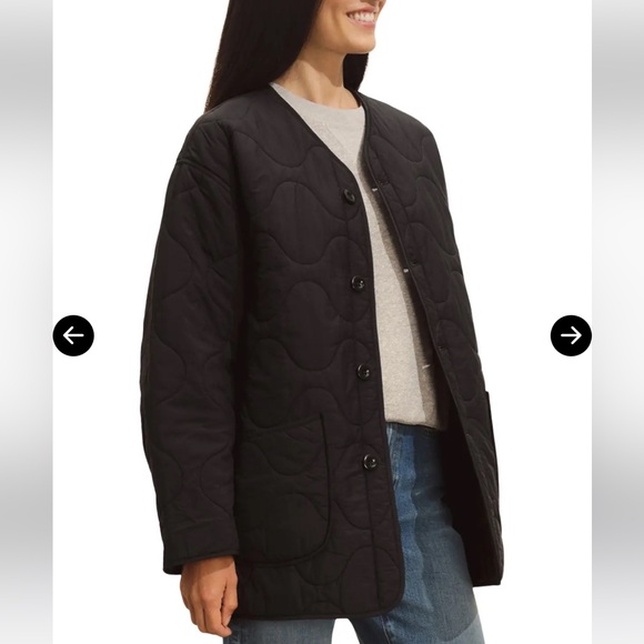 * NWOT * Buck Mason Womens Quilted reversible Jacket Olive Green/ Black XS - Picture 5 of 10